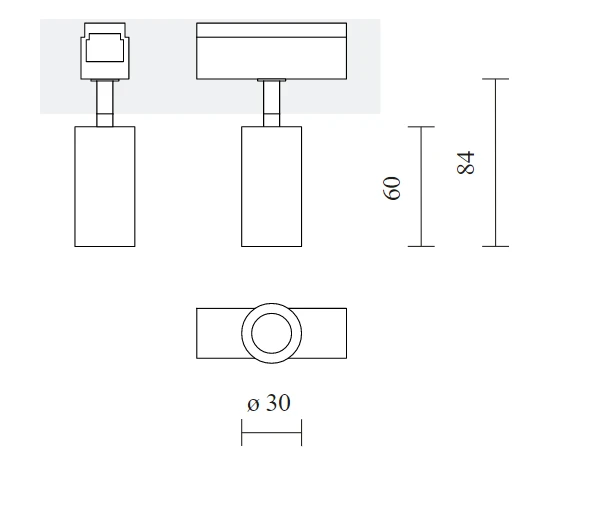 9W LED šviestuvas SPOT į magnetines sistemas INSIGHT, juodas, 4000K