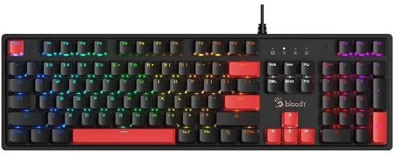 Klaviatūra A4Tech Bloody S98 USB Sports Lime (BLMS Raudona Plus jungikliai)