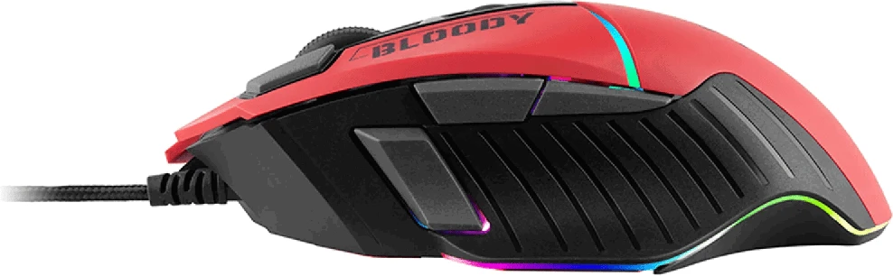 Pelė Myszka žaidimams A4Tech Bloody W95Max su laidu 12000 dpi optinė raudona