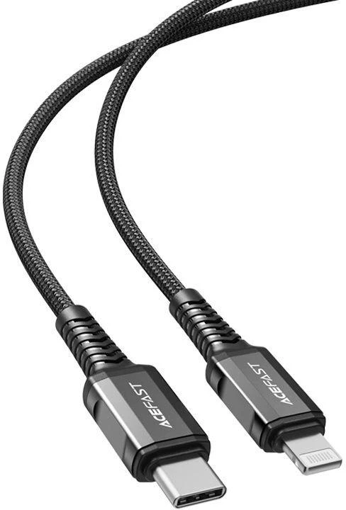USB-C laidas į Lightning Acefast C1-01, 1.2 m (juodas)