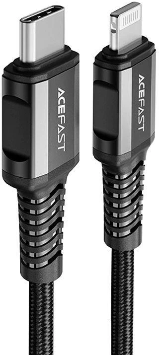 USB-C laidas į Lightning Acefast C1-01, 1.2 m (juodas)