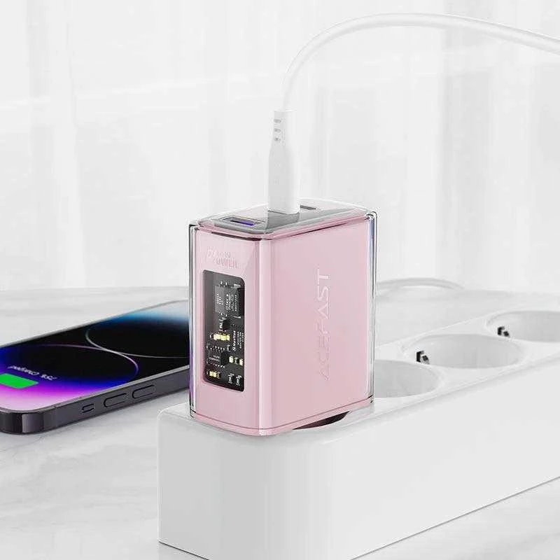 Sieninis įkroviklis Acefast A45, 2x USB-C, 1xUSB-A, 65W PD (žalias)