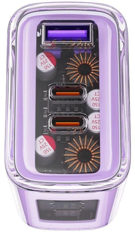 Sieninis įkroviklis Acefast A45, 2x USB-C, 1xUSB-A, 65W PD (žalias)