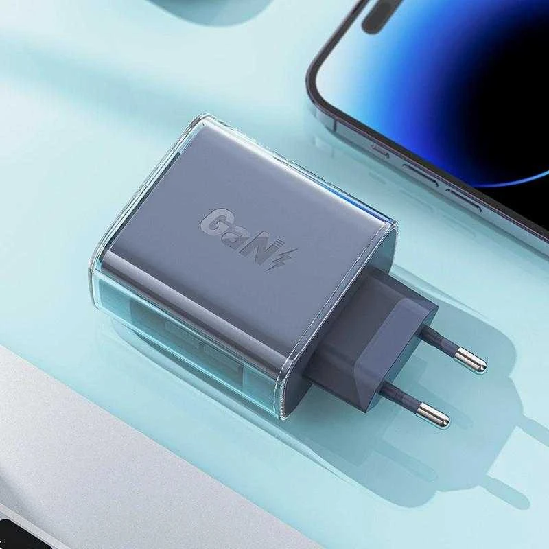 Sieninis įkroviklis Acefast A45 2x USB-C 1xUSB-A 65W PD - Pilkas