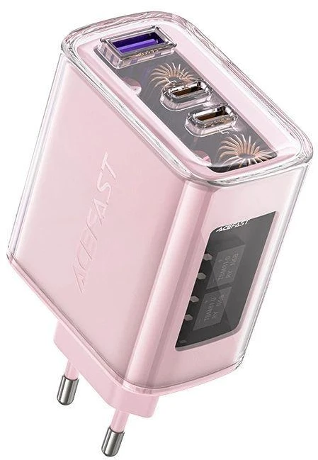 Sieninis įkroviklis Acefast A45 2x USB-C 1xUSB-A 65W PD - Pilkas