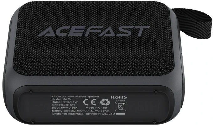 Ausinės Acefast „Fadad K4 Go Bluetooth 5.4“ belaidis garsiakalbis – juodas