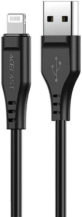 USB laidas Acefast C3-02 MFi USB-A iki Lightning 1.2m juodas