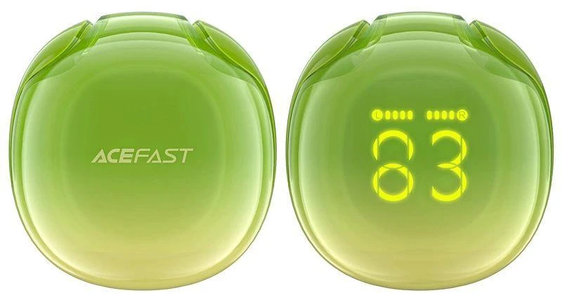 Ausinės TWS Acefast T9, Bluetooth 5.3, IPX4 (avokado žalia)