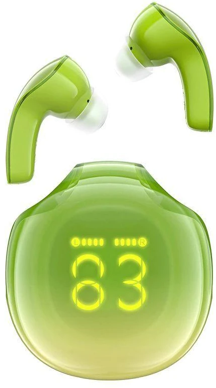 Ausinės TWS Acefast T9, Bluetooth 5.3, IPX4 (avokado žalia)