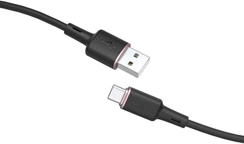 USB laidas Acefast C2-04 USB-A į USB-C 1.2m juodas