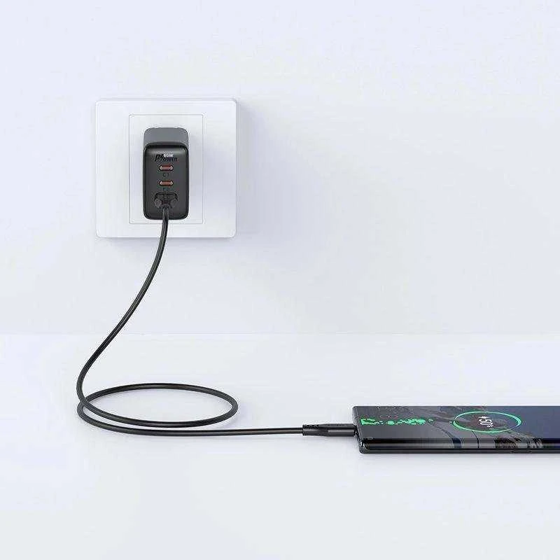 USB į USB-C Acefast C3-04 kabelis, 1.2 m (baltas)