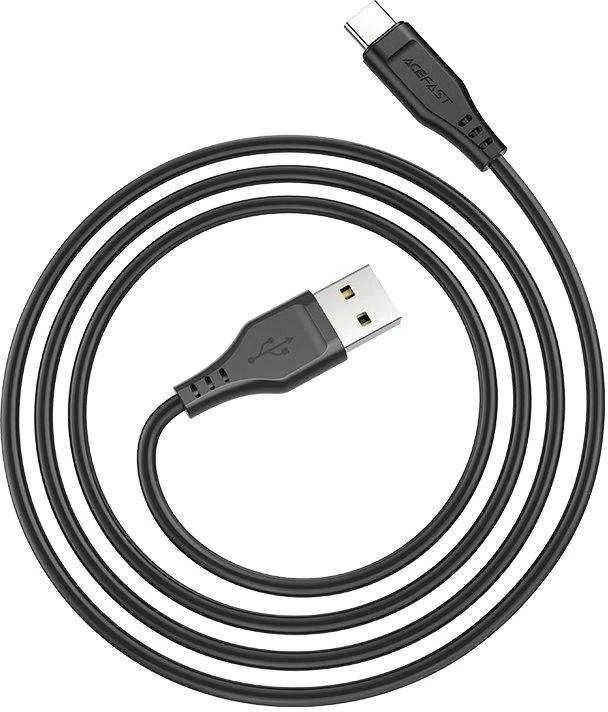 USB į USB-C Acefast C3-04 kabelis, 1.2 m (baltas)