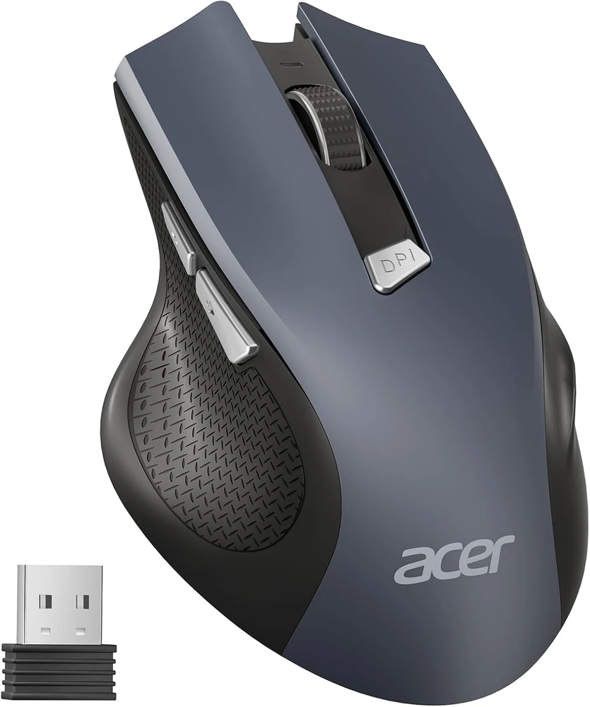 Acer belaidė ergonominė optinė pelė, 2,4 GHz, 1600 DPI, 6 mygtukai, OMR266