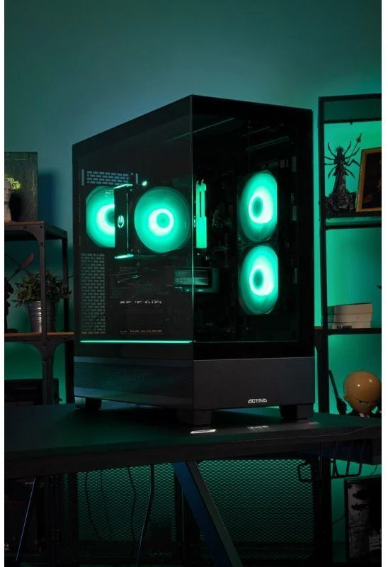 Stacionarus kompiuteris Actina 5901443416470 PC AMD RyzenTM 5 7600X 32 GB DDR5-SDRAM 1 TB SSD NVIDIA GeForce RTX 5070 Ti Midi Tower Juodas