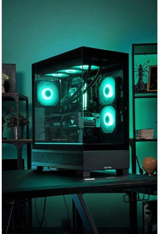 Stacionarus kompiuteris Actina 5901443416364 PC AMD Ryzen™ 7 9800X3D 32 GB DDR5-SDRAM 1 TB SSD NVIDIA GeForce RTX 5070 Midi Tower Juodas