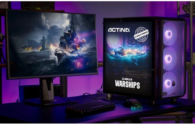 Stacionarus kompiuteris Actina 5901443426172 PC AMD Ryzen™ 7 9700X 32 GB DDR5-SDRAM 1 TB SSD AMD Radeon RX 9060 XT Windows 11 Pro Midi Tower Juodas