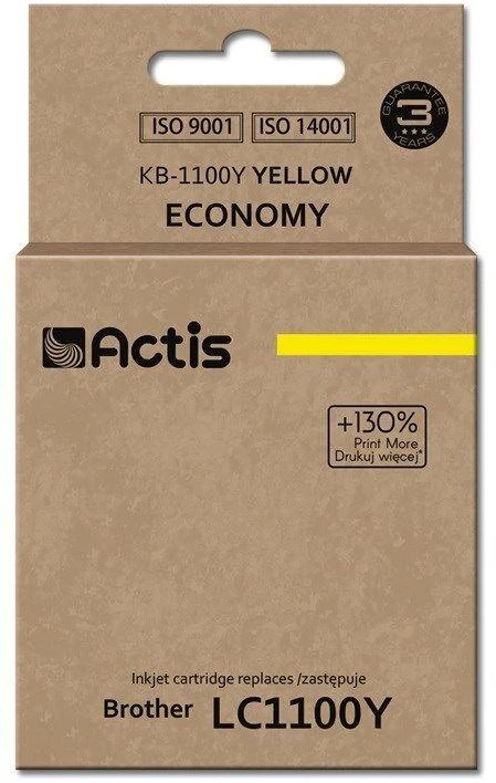 Spausdintuvo Kasetė - Actis KB-1100Y, 19 Ml Geltona