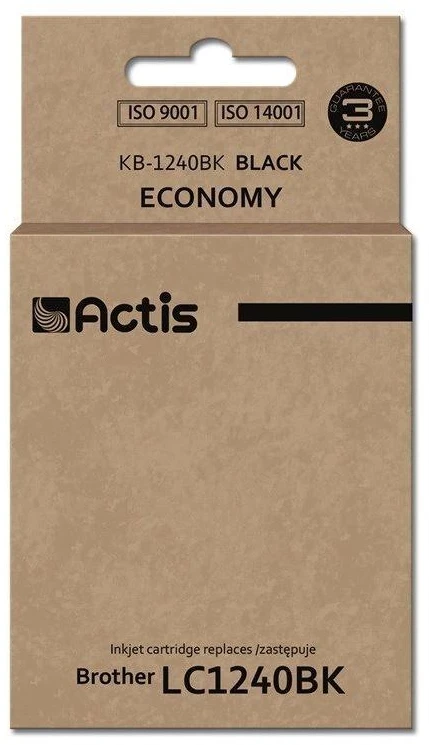 Rašalo Kasetė - Actis KB-1240Bk Suderinama su Brother LC1240BK 19ml 600 puslapių Juoda