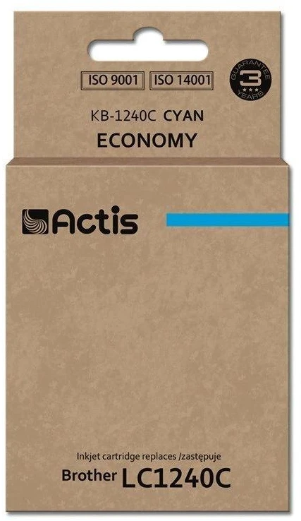 Rašalo kasetė - Actis KB-1240C suderinama su Brother LC1240C, 19 ml, mėlyna