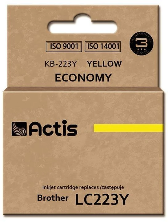 Rašalo Kasetė - Actis KB-223Y Suderinama su Brother LC223Y Geltona
