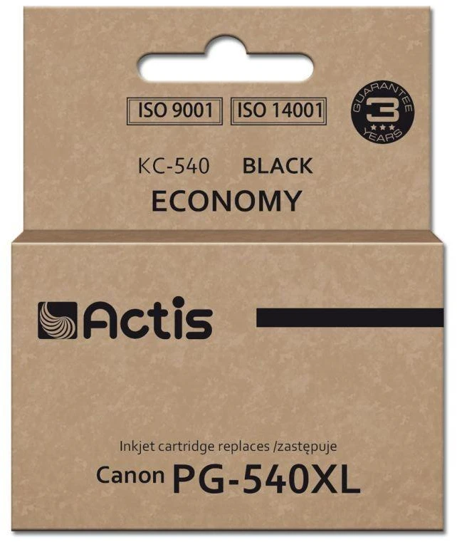 Actis KC-540 Ink (pakeitimas Canon PG-540XL; Supreme; 22 ml; juodas).