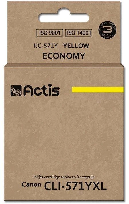 Actis Rašalo Kasetė - Canon CLI-571Y Geltona, 12 ml