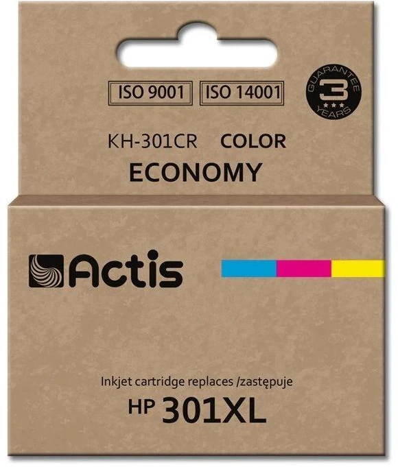 Rašalo Kasetė - Actis KH-301CR Pakeitimas HP 301XL Standartinis Išėjimas Spalvotas