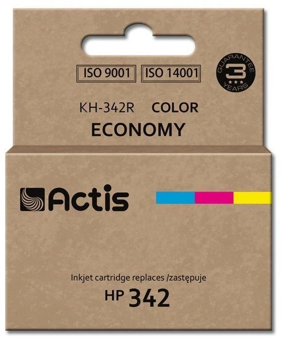Rašalo Kasetė - Actis KH-342R Pakeitimas HP 342 C9361EE Standartinė 12ml Mėlyna Magenta Geltona