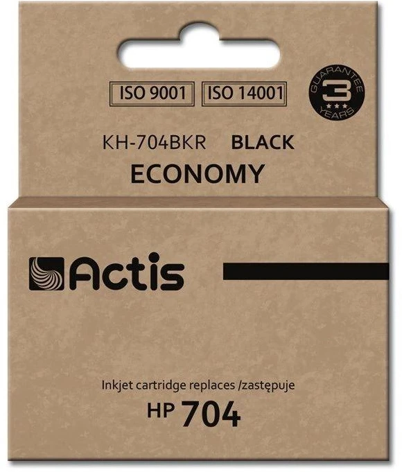 Rašalo Kasetė - Actis KH-704BKR Juoda 15 ml
