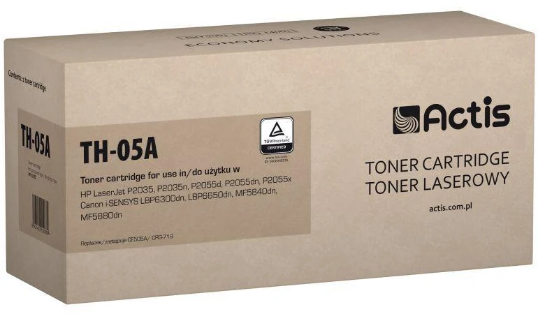 Tonerio Kasetė - Actis TH-05A - Pakaitalas HP 05A CE505A, Canon CRG-719; Standartinis; 2300 Puslapių; Juoda.