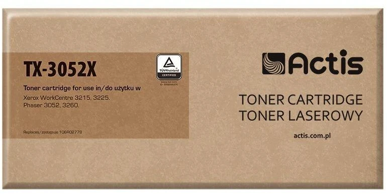 Toneris ACTIS TX-3052X (pakaitinis Xerox 106R02778, Standartinis, 3000 puslapių, juodas)