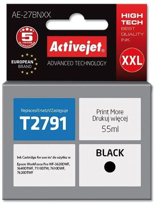 Rašalo Kasetė - Activejet AE-27BNXX, Juoda