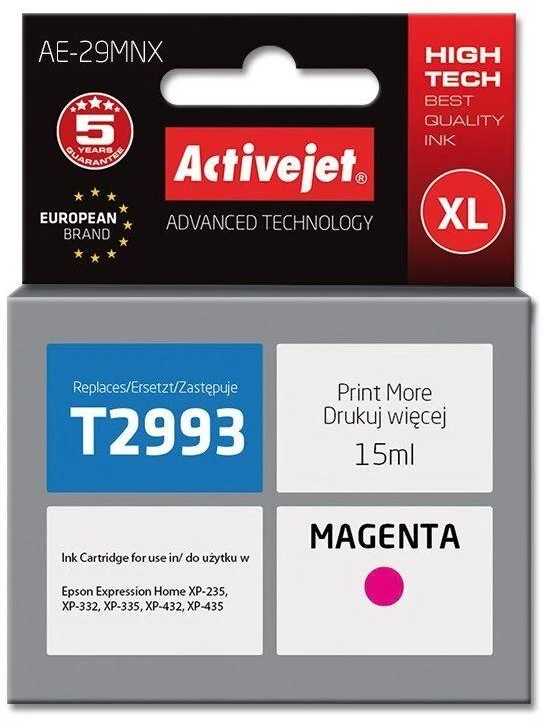 Rašalo Kasetė - Activejet AE-29MNX Pakaitalas Epson 29XL Magenta
