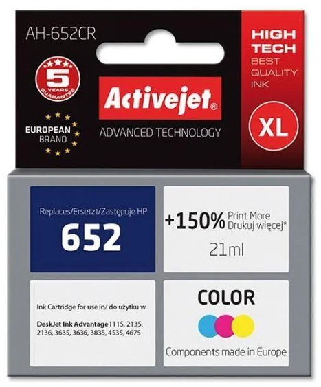 Rašalo Kasetė - Activejet AH-652CR, Spalvotas
