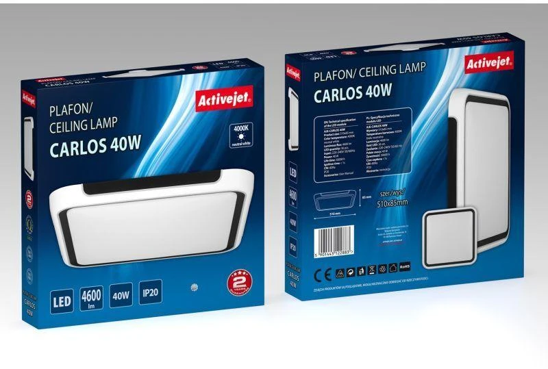 Lubinis Šviestuvas - Activejet LED 40W