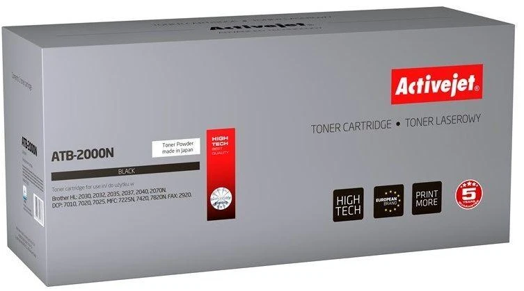 ActiveJet TONER, skirtas Brother lazeriniam spausdintuvui (TN-2000) juodas