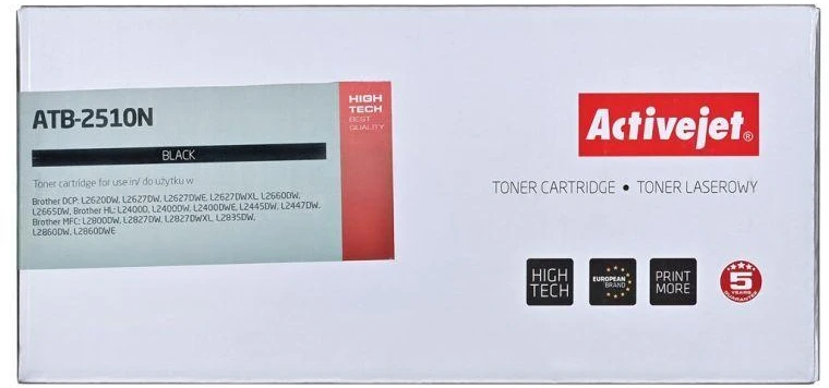 „Activejet ATB-2510N“ toneris (pakeičia „Brother TN2510“; „Supreme“; 1200 puslapių; juodas)