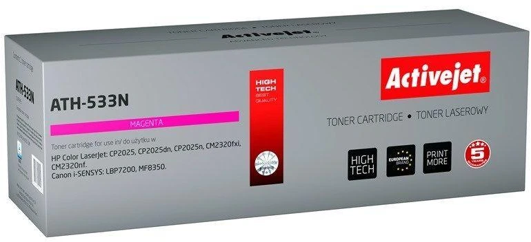 Toneris ActiveJet ATH-533N | Magenta | 2800 psl. | HP CC533A (304A), Canon CR