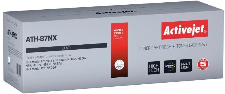 Tonerio Kasetė - Activejet ATH-87NX Juoda, 18,000 Puslapių.
