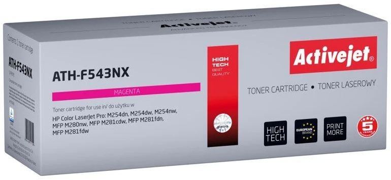 Activejet ATH-F543NX Toneris (pakeitimas HP 203X HP203X CF543X CRG 054H CRG054H; Supreme; 2500 puslapių; rausvai raudona)