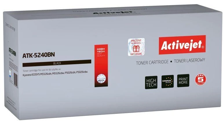 Tonerio Kasetė - Activejet ATK-5240BN, Juoda, 4000 Puslapių