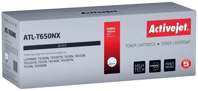 Activejet ATL-T650NX dažai (pakeitimas Lexmark T650H11E; Supreme; 25000 puslapių; juodas)