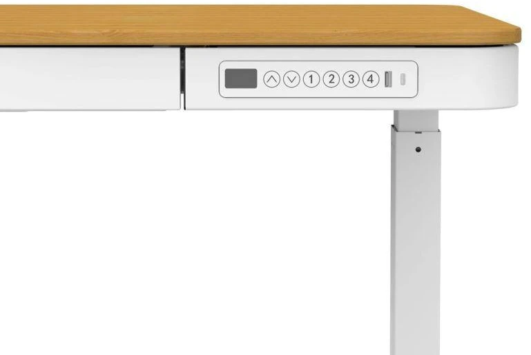 „Activejet“ stalas su elektriniu aukščio reguliavimu 140x70 ET119W-C baltas/ąžuolas
