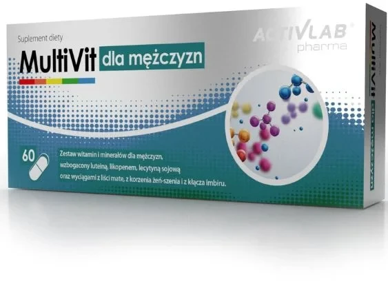 Activlab MultiVit papildai vyrams, 60 kapsulių