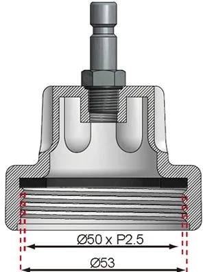 ADAPTERIS NR. 6, SKIRTAS BGS 8027, 8098 | DAEWOO, FORD, JAGUAR, JEEP, LAND ROVER, MERCEDES-BENZ, PONTIAC, PORSCHE IR SAAB (8027-6)
