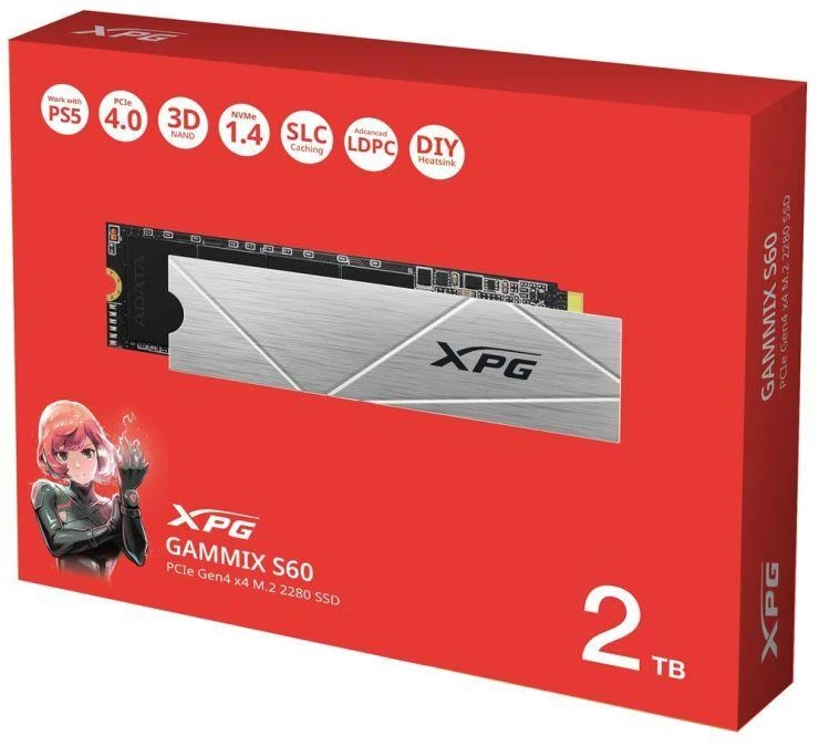 Ausinės ADATA GAMMIX S60 SSD 2TB PCIe Gen4 M.2