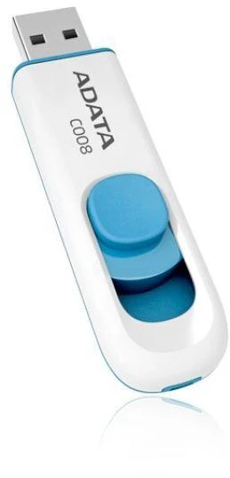 Ištraukiamas atmintukas Adata C008 64GB Baltas/Mėlynas