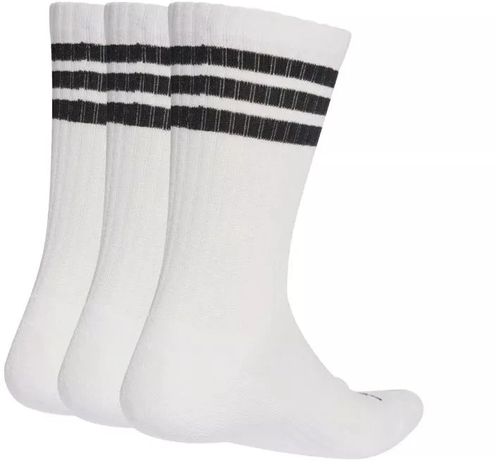 Adidas 3 Dryžuotos Sustiprintos Sportinės Kojinės, 3 poros, baltos ir juodos JZ0532