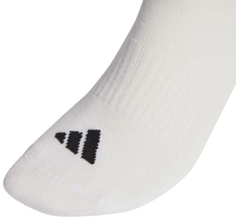 Adidas 3 Dryžuotos Sustiprintos Sportinės Kojinės, 3 poros, baltos ir juodos JZ0532