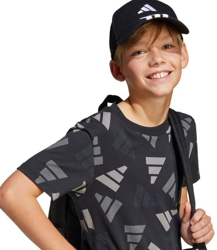 adidas 3 juostelių beisbolo kepuraitė su nauju logotipu, juoda JG1072